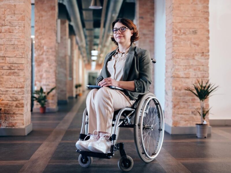 disability training woman in wheelchair